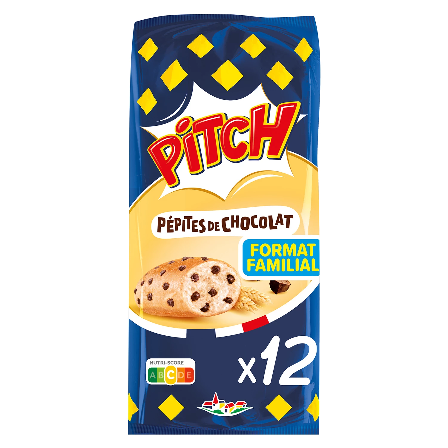 Brioche Pitch aux Pépites de Chocolat, x12 450g - PASQUIER