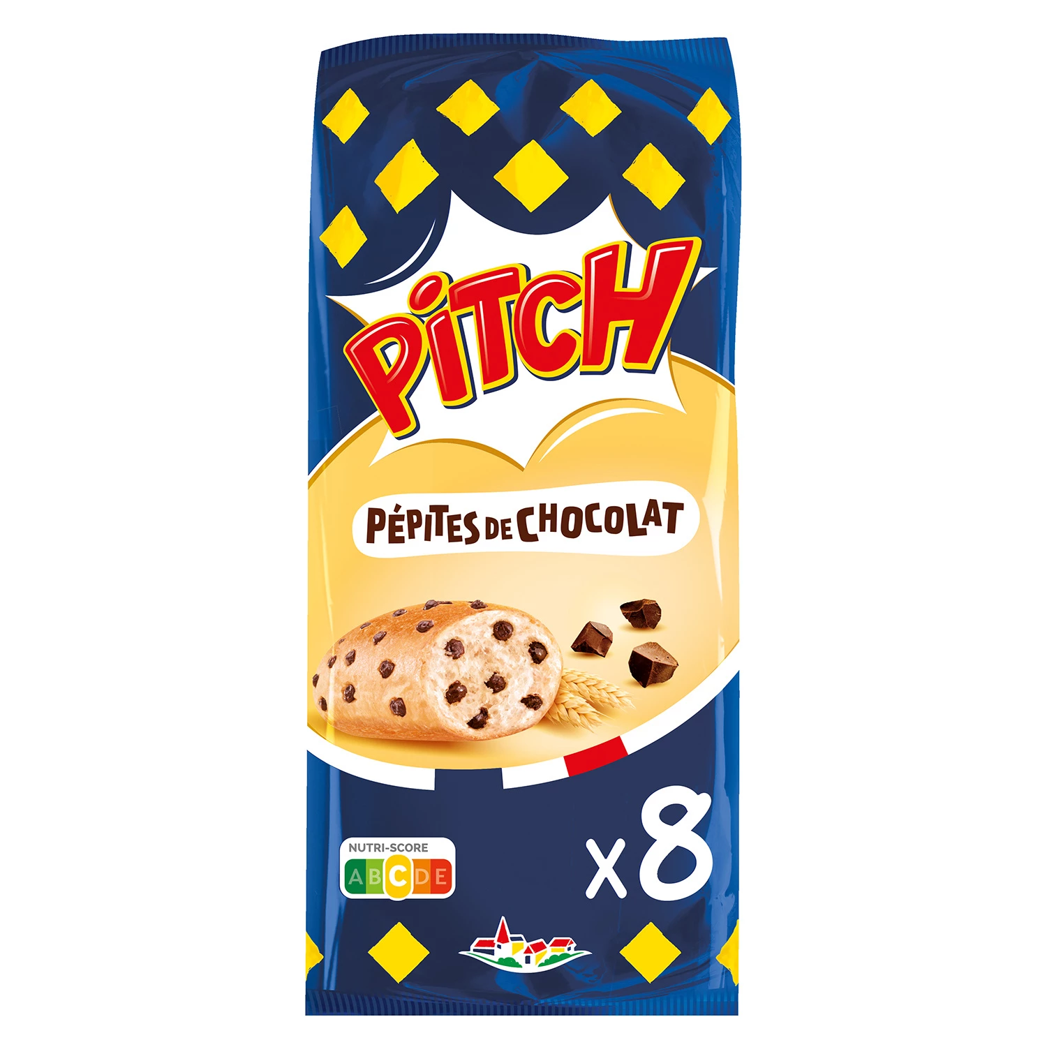 Brioche Pitch aux Pépites de Chocolat, x8 300g - PASQUIER