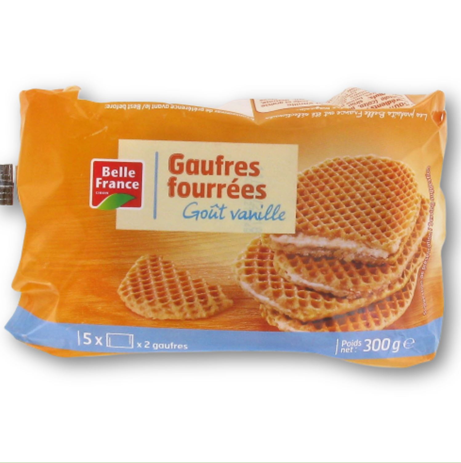Gefüllte Waffeln Vanillegeschmack X 10 300g - BELLE FRANCE