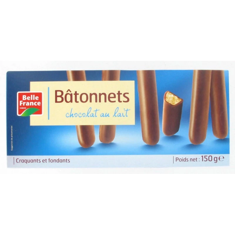 Crunchy Milk Chocolate Sticks 150g - BELLE FRANCE