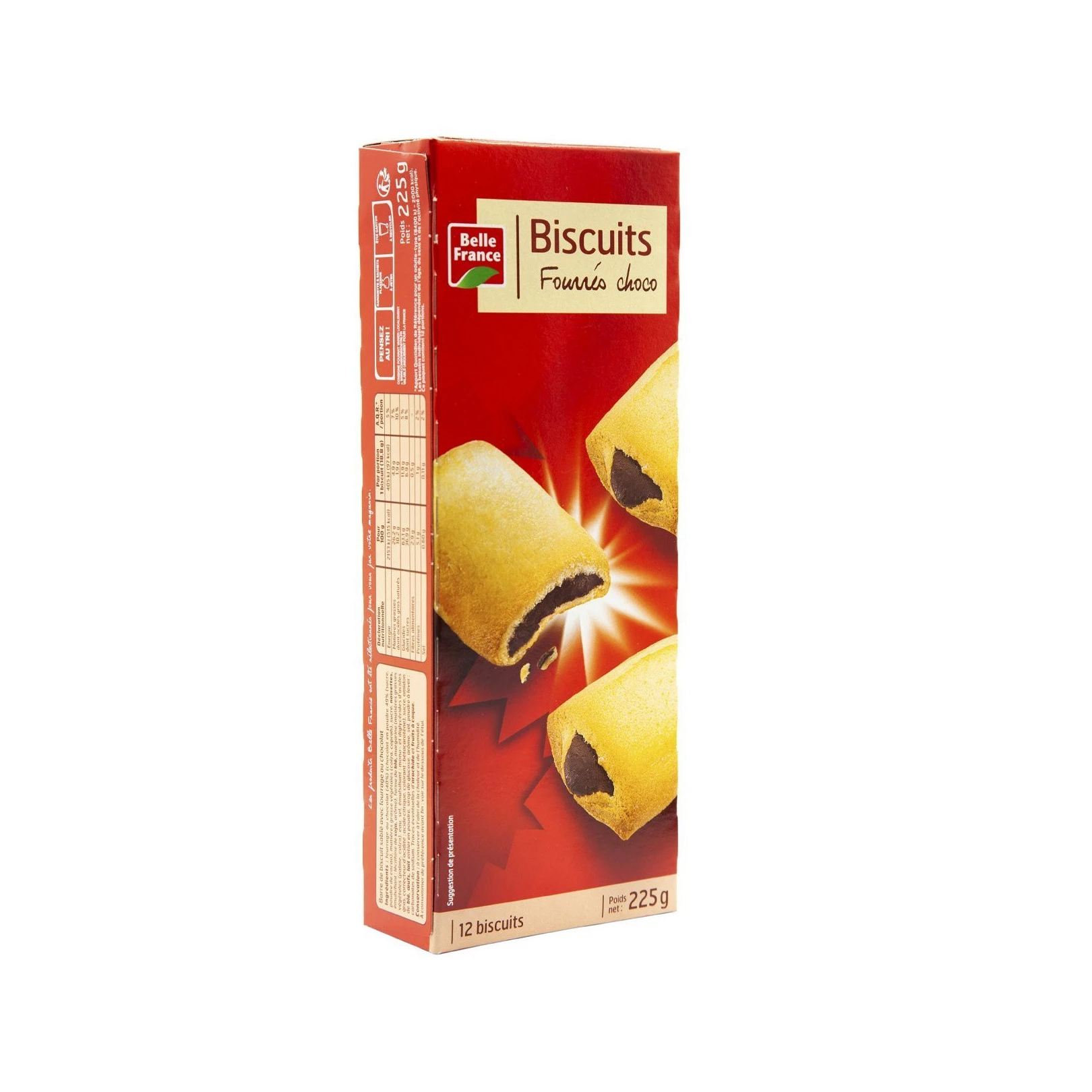 Chocolate Filled Biscuit X12 225g - BELLE FRANCE
