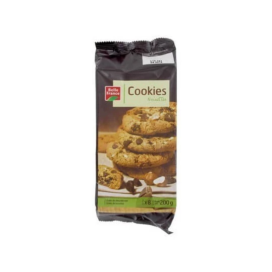 Maxi Cookie Dark Chocolate Hazelnuts X 8 200g - BELLE FRANCE
