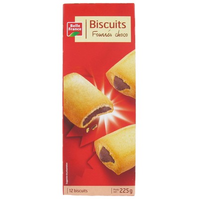 Biscuit Fourre Choco X 12 Bf Etui 225 G - BELLE FRANCE