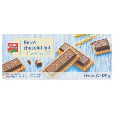 Barre Chocolat Lait X 6 Bf Etui 125 G - BELLE FRANCE