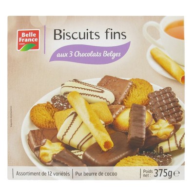 Assortiment Biscuit Fin 12 Varietes  Etui 375g - BELLE FRANCE