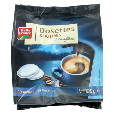 Dosette Decafeine Pur Arabica X18 Bf Sachet 125 G - BELLE FRANCE