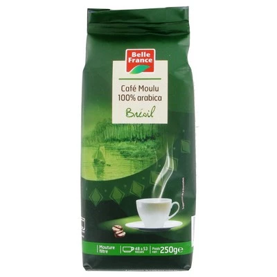 Kahawa iliyoundwa 100% Arabica Brazil 250g - BELLE FRANCE