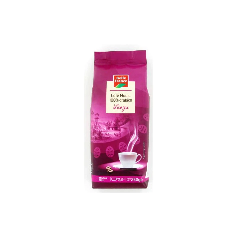 Cafe Moulu Origine Kénya Pur Arabica 250g - BELLE FRANCE