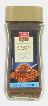 Soluble Coffee Quality Filter Lyophilized Decaffeinated 100g - BELLE FRANCE