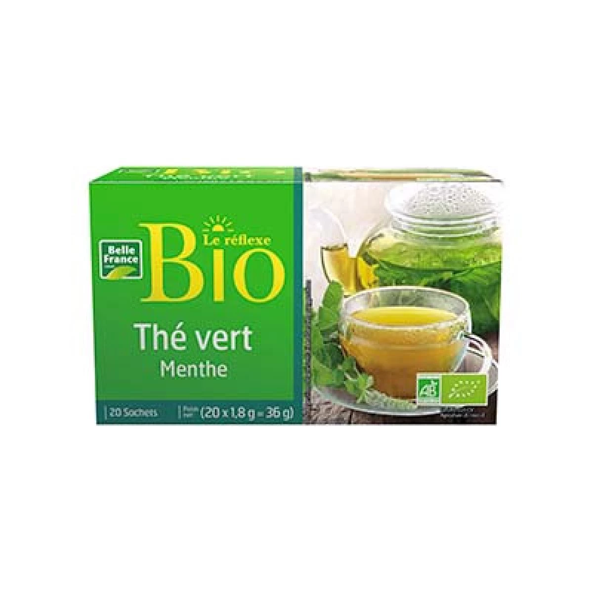 Organic Mint Green Tea - BELLE FRANCE