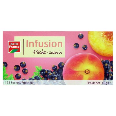 Infusion PÊche Cassis X 25 Sachets Bf Etui - BELLE FRANCE