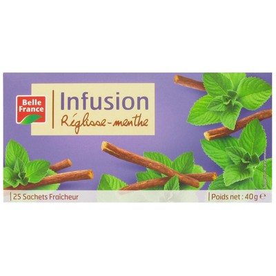 Infusion Reglisse Menthe X 25 Sachets Bf Etui - BELLE FRANCE
