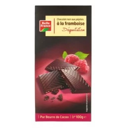 Degust Dark Chocolate Raspberry 100g - BELLE FRANCE