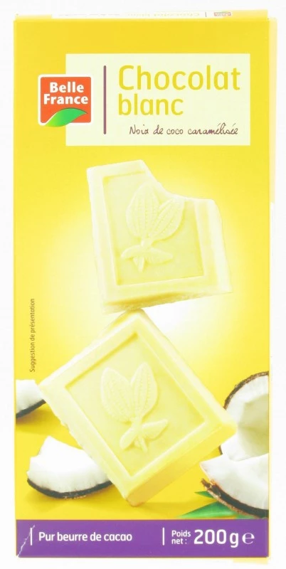 Cioccolato Bianco Al Cocco 200g - BELLE FRANCE