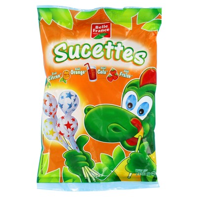 Sucette Gout Citr/orange/cola/fraise  Scht 205 G - BELLE FRANCE