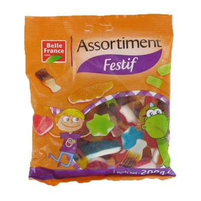 Assortiment Festif Sans Reglisse  Sachet 200 G - BELLE FRANCE