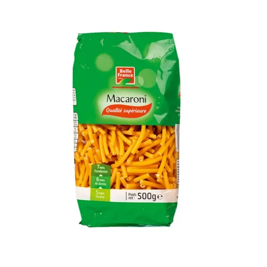 मैकरोनी पास्ता 500 ग्राम - BELLE FRANCE