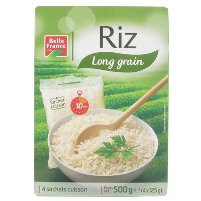 Riz Long Grain 500g (4x125g) - BELLE FRANCE