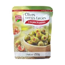 Olives stuffed with peppers 250g - BELLE FRANCE