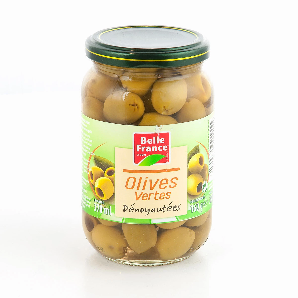 Green olives pitted 160g - BELLE FRANCE