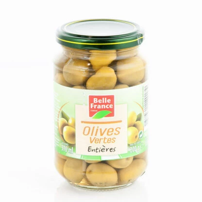 Whole Green Olives 200g - BELLE FRANCE