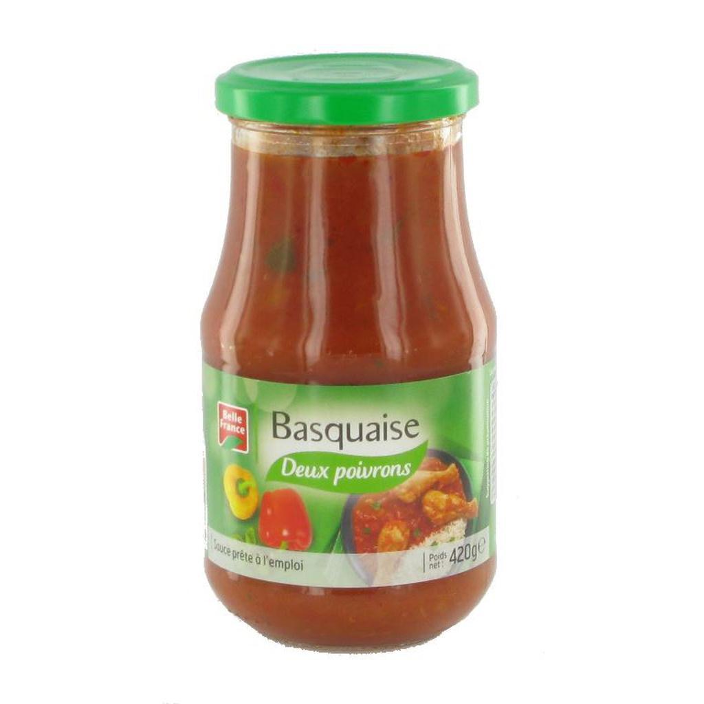 Sauce Basquaise  Bocal Verre 420 G - BELLE FRANCE
