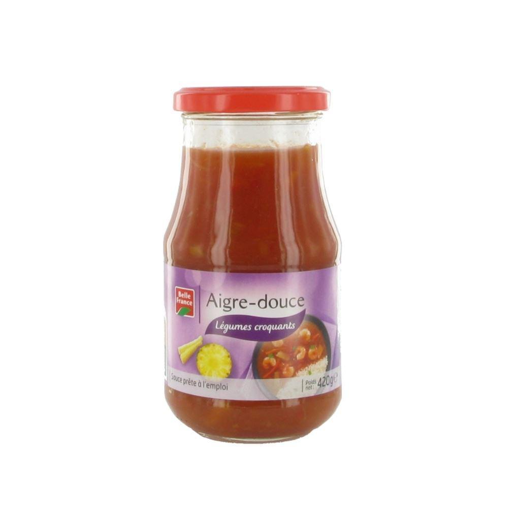 Sauce Aigre Douce Aux Legumes  Flacon Verre 420g - BELLE FRANCE