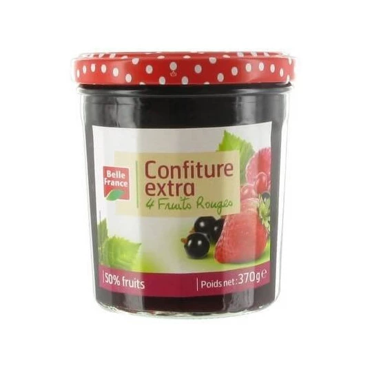 Extra Jam 4 Rode Vruchten 370g - BELLE FRANCE