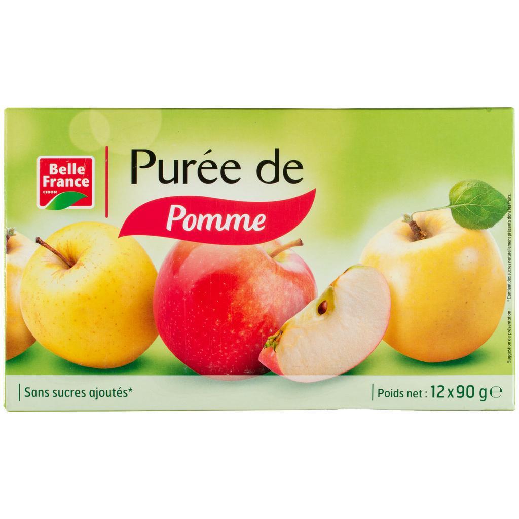 Puree Pomme Ssa Bf Gourde 12x90g - BELLE FRANCE