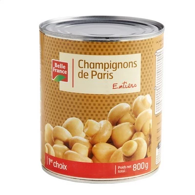 Whole Button Mushrooms 800g - BELLE FRANCE