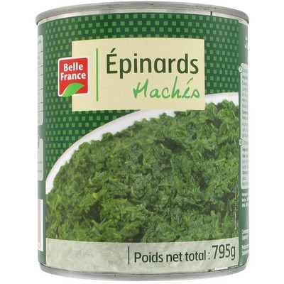Epinard Hache Bf Boite 4/4 Of 795 G - BELLE FRANCE