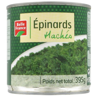 Epinard Hache Bf Boite 1/2 Of 395 G - BELLE FRANCE