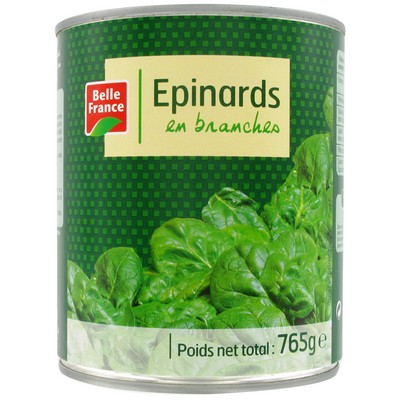 Epinard Branche Bf Boite 4/4 Of 765 G - BELLE FRANCE
