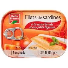 Sardine nets with tomato sauce and small vegetables 1x6 - BELLE FRANCE