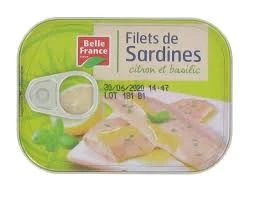 Filet De Sardines Citron Et Basilic 100g - BELLE FRANCE