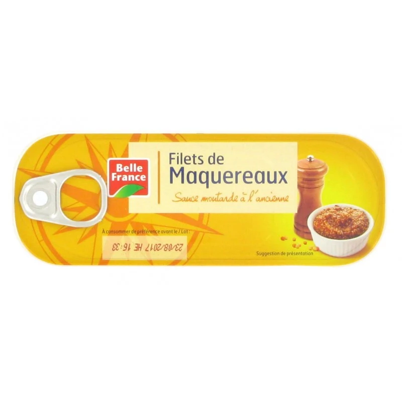 Mackerel net with old -fashioned mustard sauce 169g - BELLE FRANCE