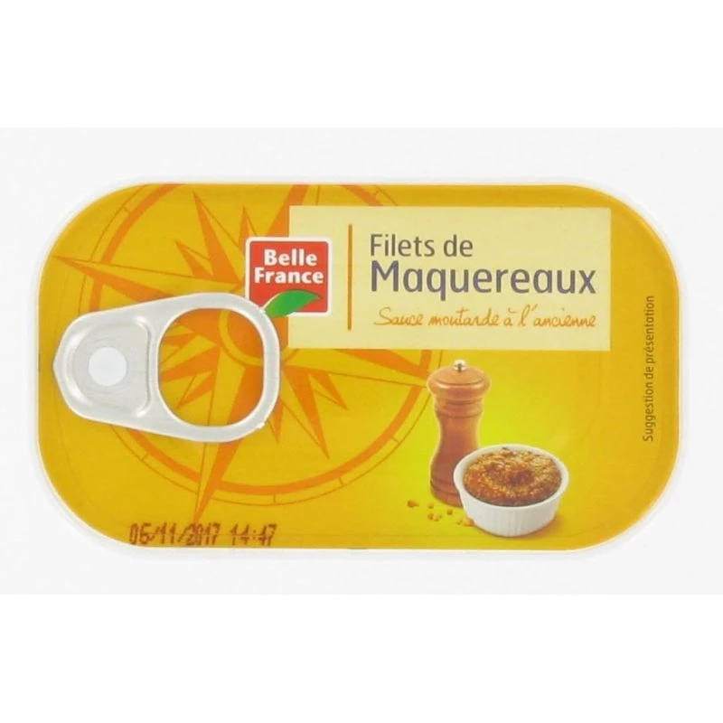 Mackerel Fillet with Old-Fashioned Mustard Sauce Box 2x118 G - BELLE FRANCE