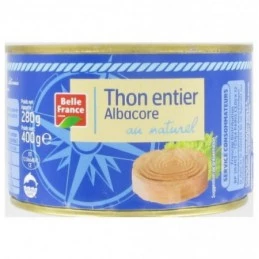 Whole Albacore Tuna Natural 400g - BELLE FRANCE