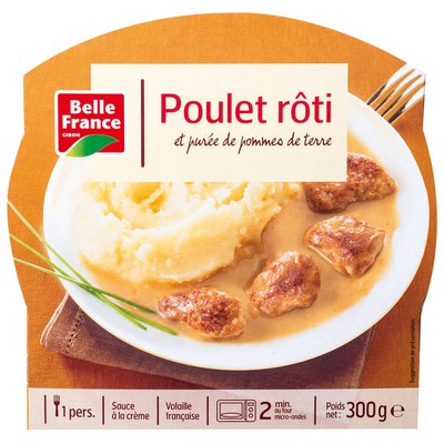 Poulet Roti Et Puree Bf Barquette 300 G - BELLE FRANCE