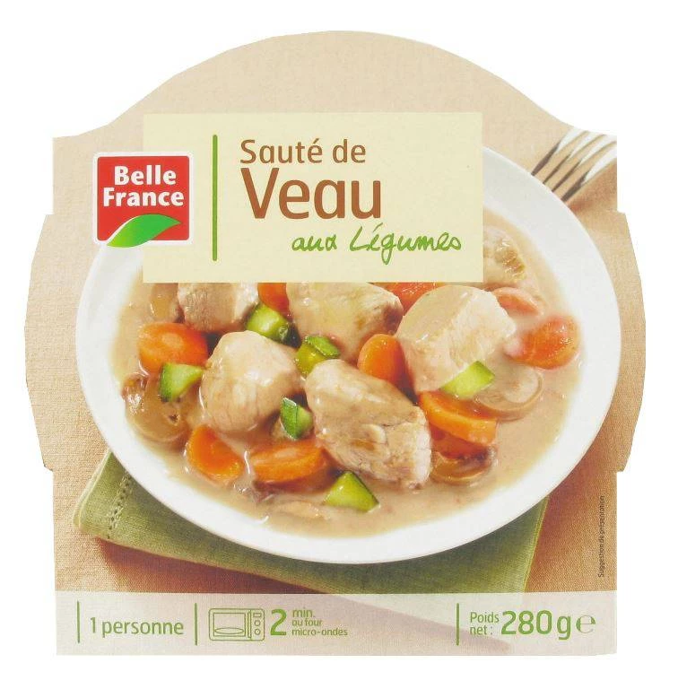 Refoguei com vitela e seus pequenos legumes 280g - BELLE FRANCE