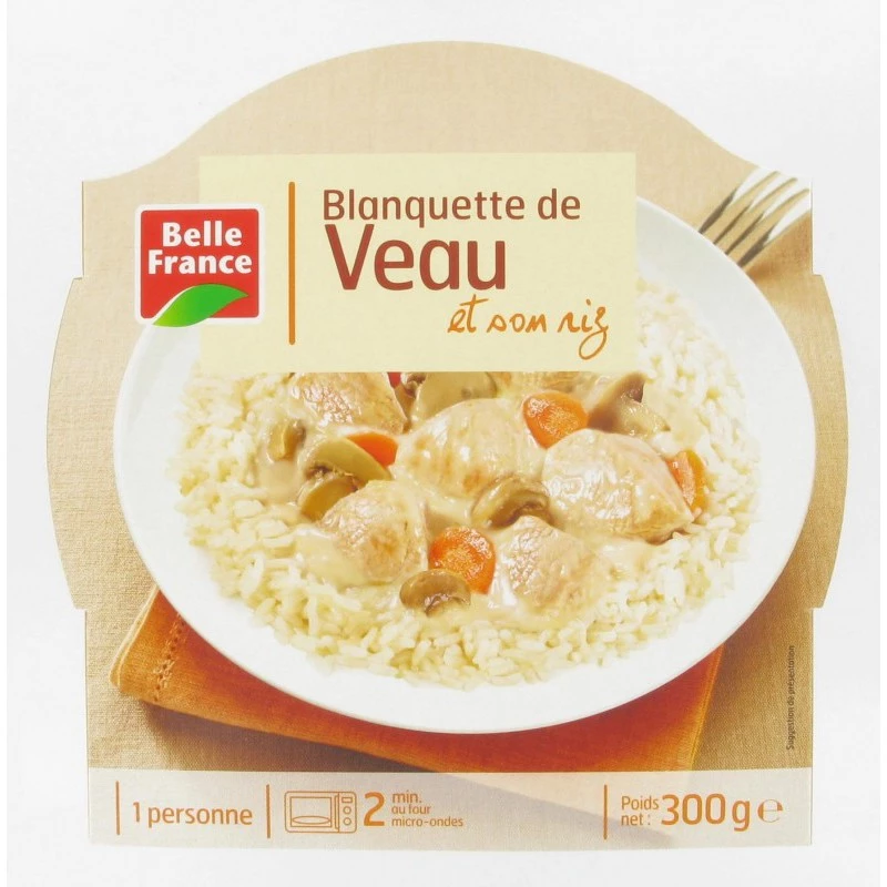 Veal Blanquette with Carrots and Rice 300g - BELLE FRANCE