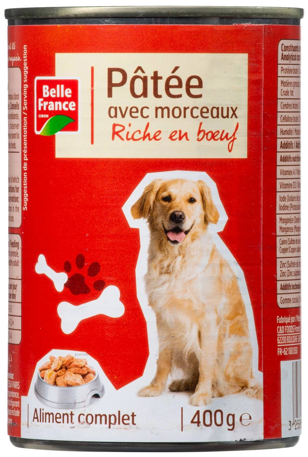 Paté na vipande vyenye utajiri wa nyama 400g - BELLE FRANCE