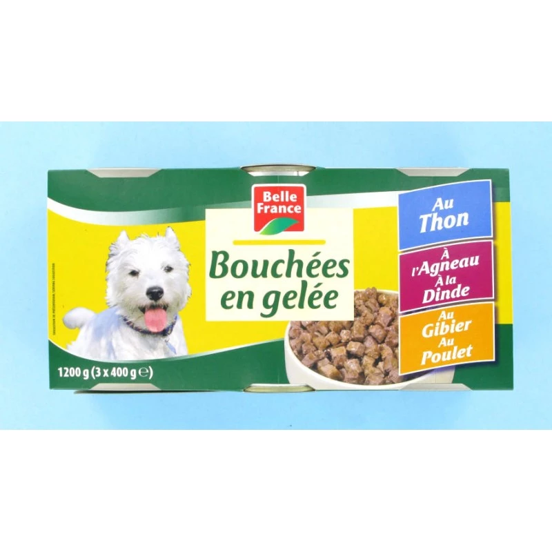 Geleia Mordidas Para Cães Multivariedades 3x400g - BELLE FRANCE