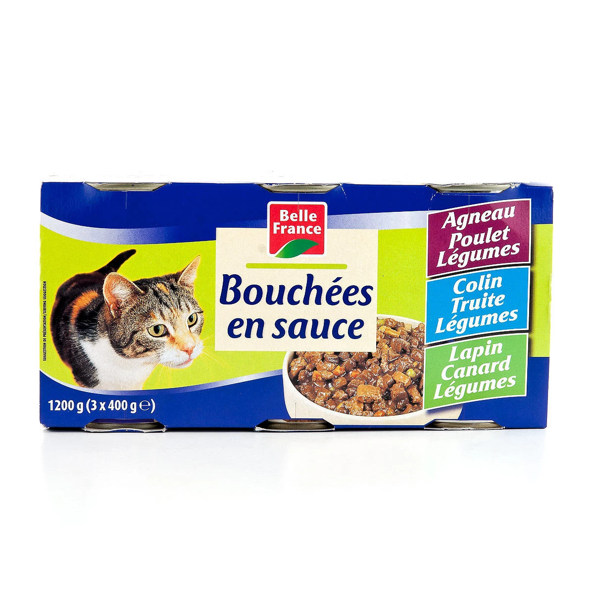 Nước sốt cắn cho mèo nhiều loại 3x400g - BELLE FRANCE