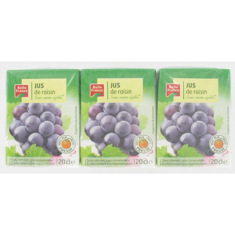 Pure Grape Juice 6x20cl - BELLE FRANCE
