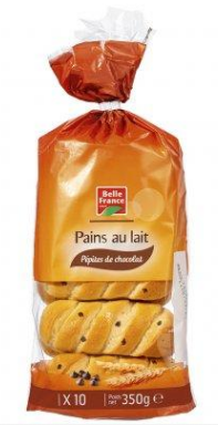 Pains Au Lait Pepites Chocolat  X10 Sachet 350g - BELLE FRANCE