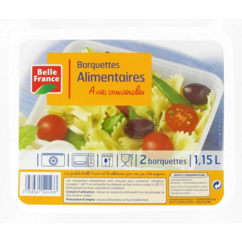 2*1.15L food tray - BELLE FRANCE