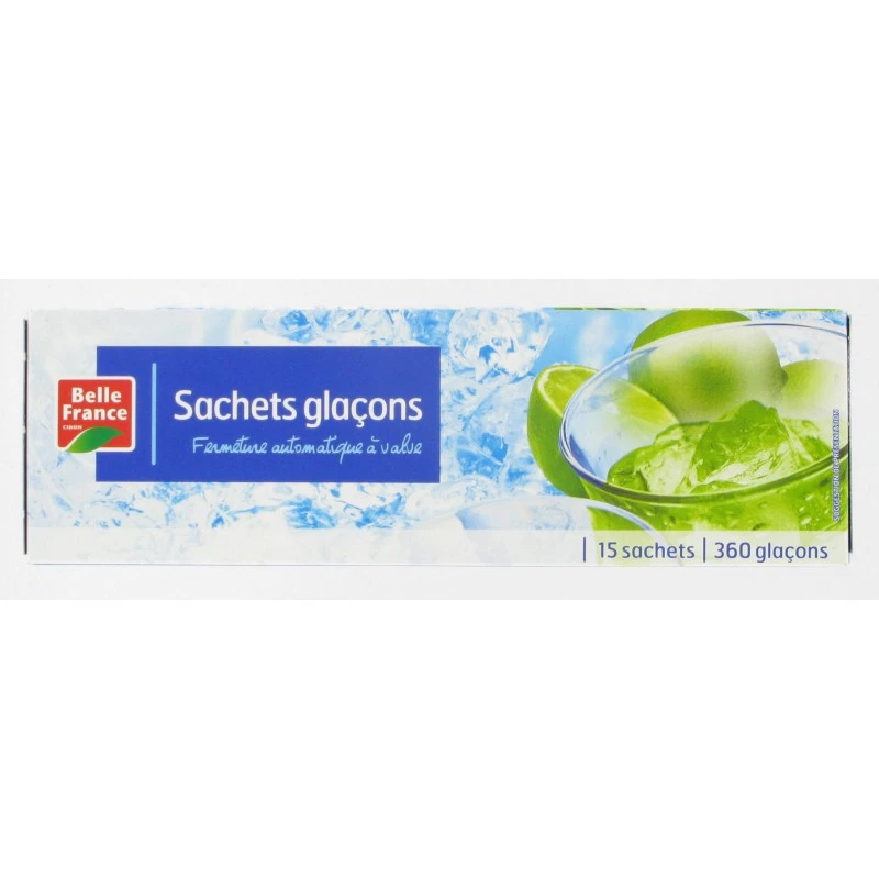 Ice bags 15 sachets (360 ice cubes) - BELLE FRANCE