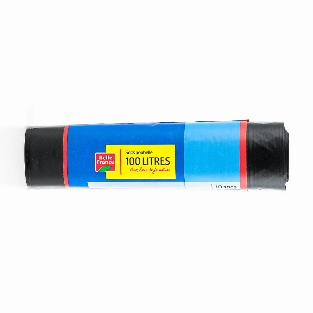 Trash Bags With Ties 10*100l - BELLE FRANCE