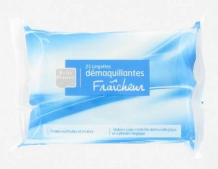 Normal Skin Makeup Remover Wipes X25 - BELLE FRANCE